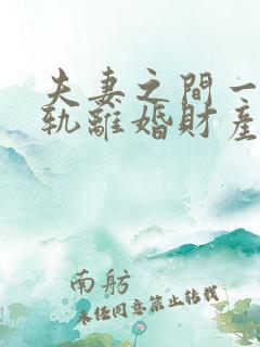 夫妻之间一方出轨离婚财产如何分割