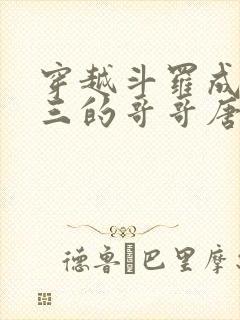 穿越斗罗成为唐三的哥哥唐蓝