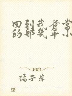 回到我爸当校草的那几年小说在线阅读