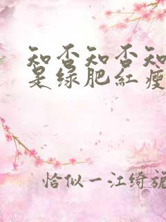 知否知否知否应是绿肥红瘦高清在线观看