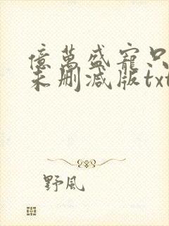 亿万盛宠只为你未删减版txt