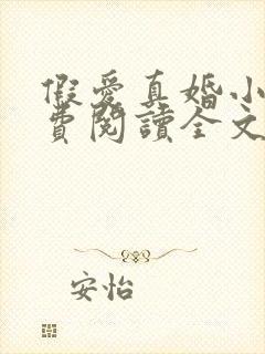 假爱真婚小说免费阅读全文