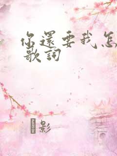 你还要我怎么样 歌词