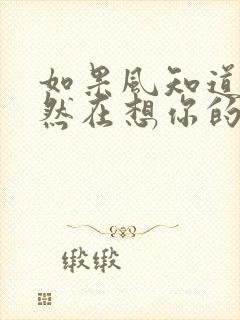 如果风知道我依然在想你的歌名