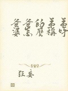 爸爸的弟弟的老婆怎么称呼