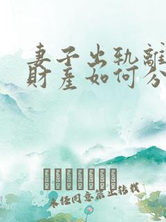 妻子出轨离婚后财产如何分割