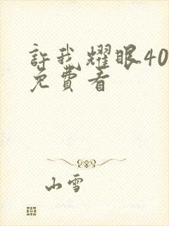 许我耀眼40集免费看