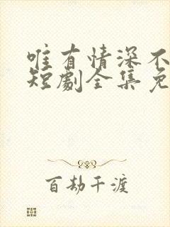 唯有情深不可负短剧全集免费观看高清