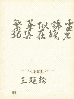 繁华似锦电视剧36集在线免费观看