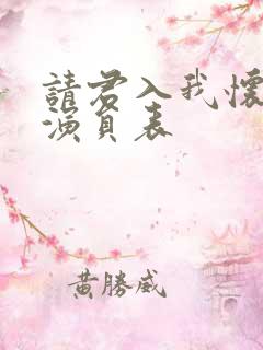 请君入我怀短剧演员表