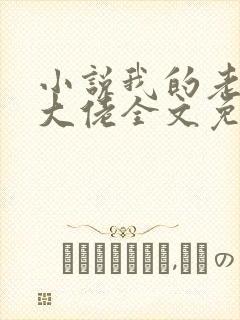 小说我的老公是大佬全文免费阅读