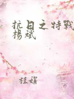 抗日之特战兵王杨斌