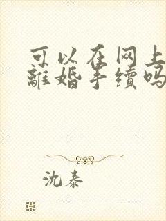 可以在网上办理离婚手续吗