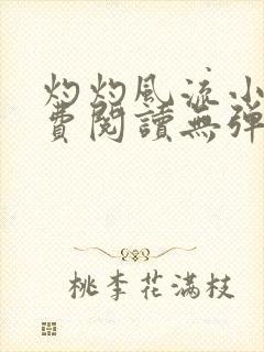 灼灼风流小说免费阅读无弹窗全文