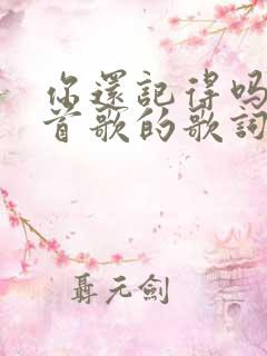 你还记得吗是哪首歌的歌词