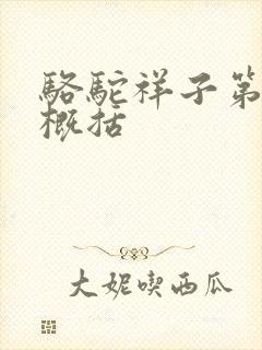 骆驼祥子第1章概括