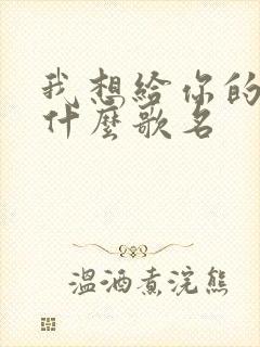 我想给你的爱是什么歌名