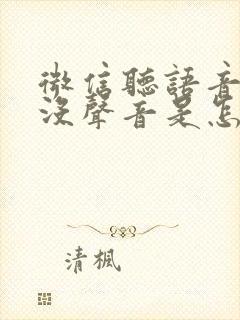 微信听语音黑屏没声音是怎么回事