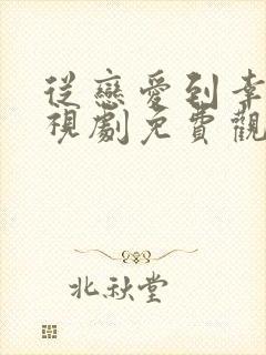 从恋爱到幸福电视剧免费观看