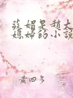 苏媚是赵大宝儿媳妇的小说