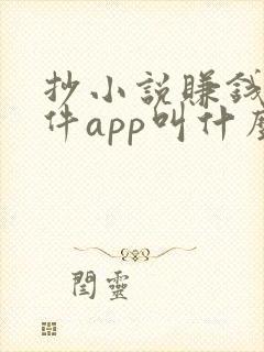 抄小说赚钱的软件app叫什么