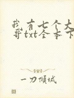 我有七个大佬哥哥txt全本下载