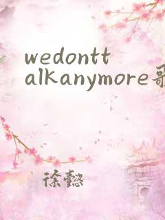 wedonttalkanymore歌词中文翻译