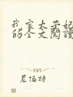 我家太子妃超凶的全文阅读小说