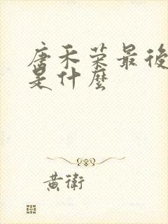 唐禾荣最后结局是什么