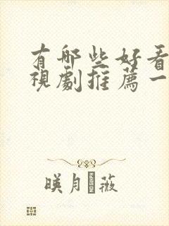 有哪些好看的电视剧推荐一下