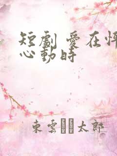 短剧 爱在怦然心动时