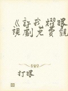 《许我耀眼》电视剧免费观看