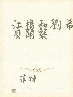 江杨和刘希冉什么关系