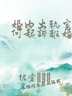 婚内出轨家暴如何起诉离婚