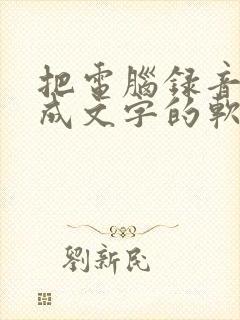 把电脑录音转化成文字的软件