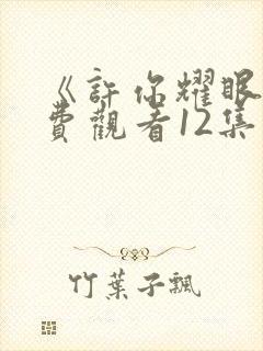 《许你耀眼》免费观看12集电视剧