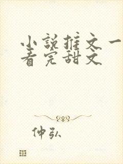 小说推文一口气看完甜文