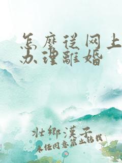 怎么从网上快速办理离婚