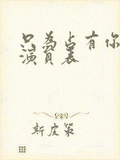 只为占有你短剧演员表