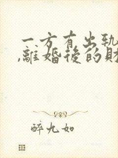 一方有出轨行为,离婚后的财产如何分割