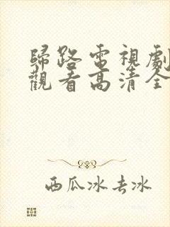 归路电视剧免费观看高清全集完整版