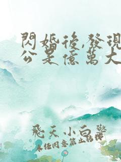 闪婚后,发现老公是亿万大佬 txt