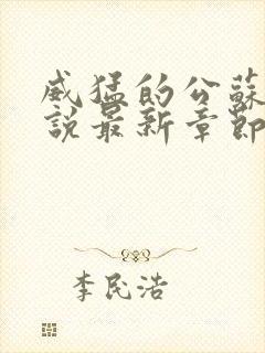 威猛的公苏水小说最新章节阅读