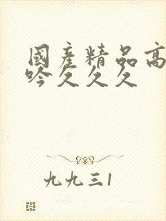 国产精品高潮呻吟久久久