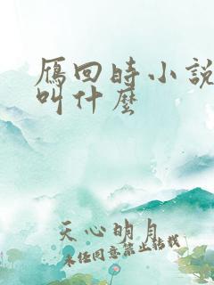 雁回时小说原著叫什么