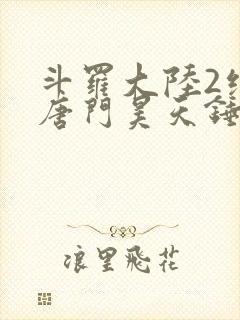 斗罗大陆2绝世唐门昊天锤