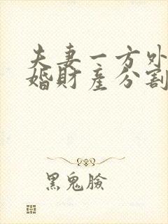 夫妻一方外遇离婚财产分割