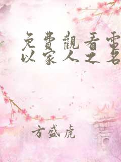 免费观看电视剧以家人之名全剧播放