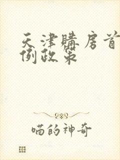 天津购房首付比例政策