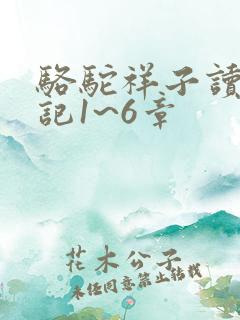 骆驼祥子读书笔记1~6章